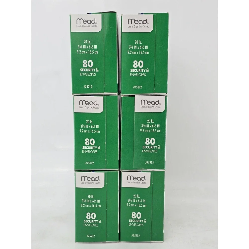 6 Lot - Mead #6-3/4 Envelopes, 3-5/8